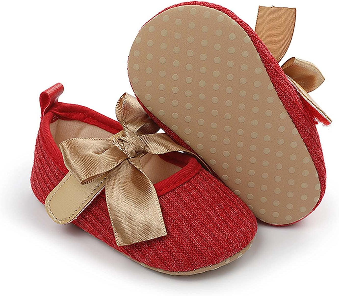 Baby Girls Princess Bowknot Soft Sole Cloth Crib Shoes Sneaker