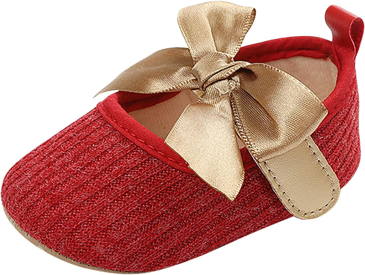 Baby Girls Princess Bowknot Soft Sole Cloth Crib Shoes Sneaker