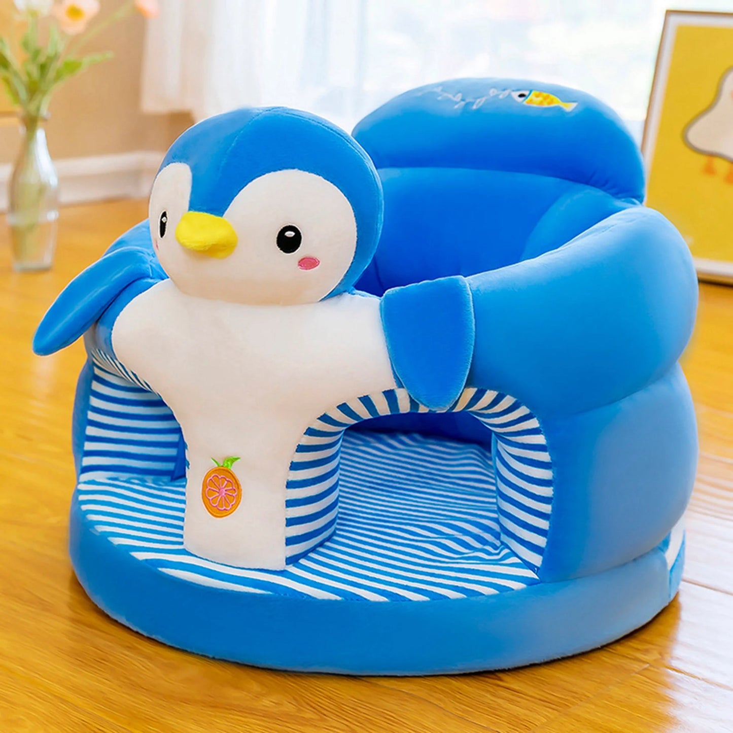 Baby Sit up Chairs Cartoon Animals Plush Toddler Sofa Chair Baby Support Floor Seat for Infant Learn to Sit