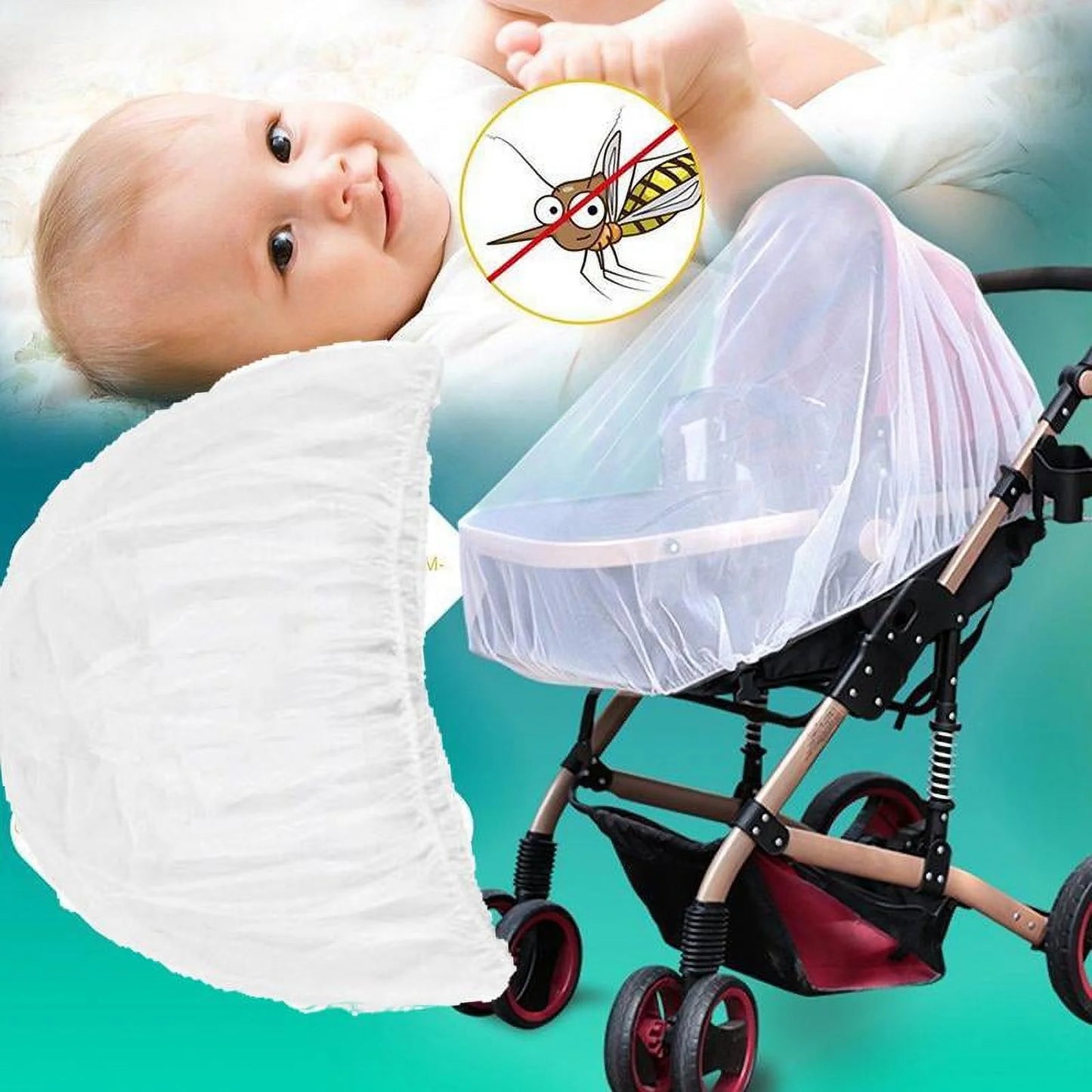 Bug Net Cover for , Portable, Transparent White