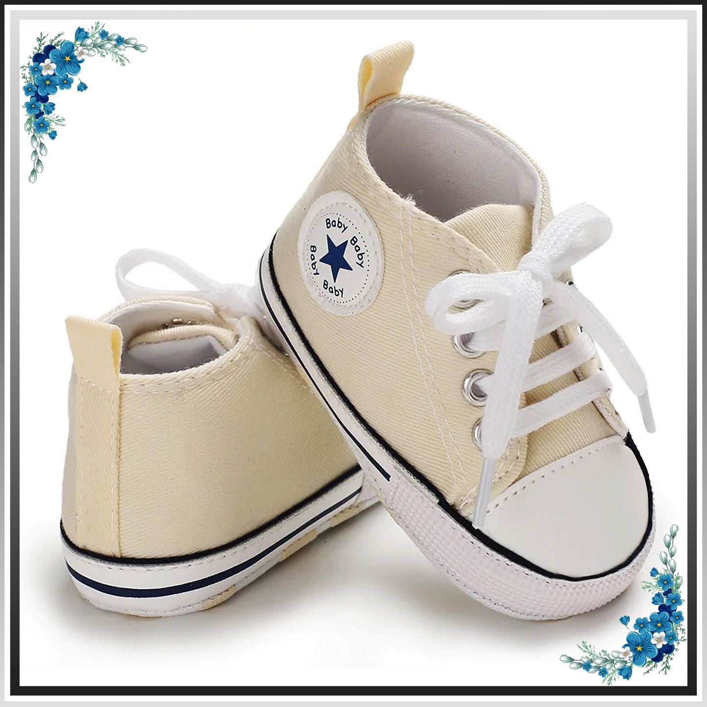 Baby Canvas Sneakers, White Baby Sneakers, First Step Shoes, like Converse, Gray Baby Shoes, Baby Girl Shoes, Baby Boy Sneakers, Baby Socks