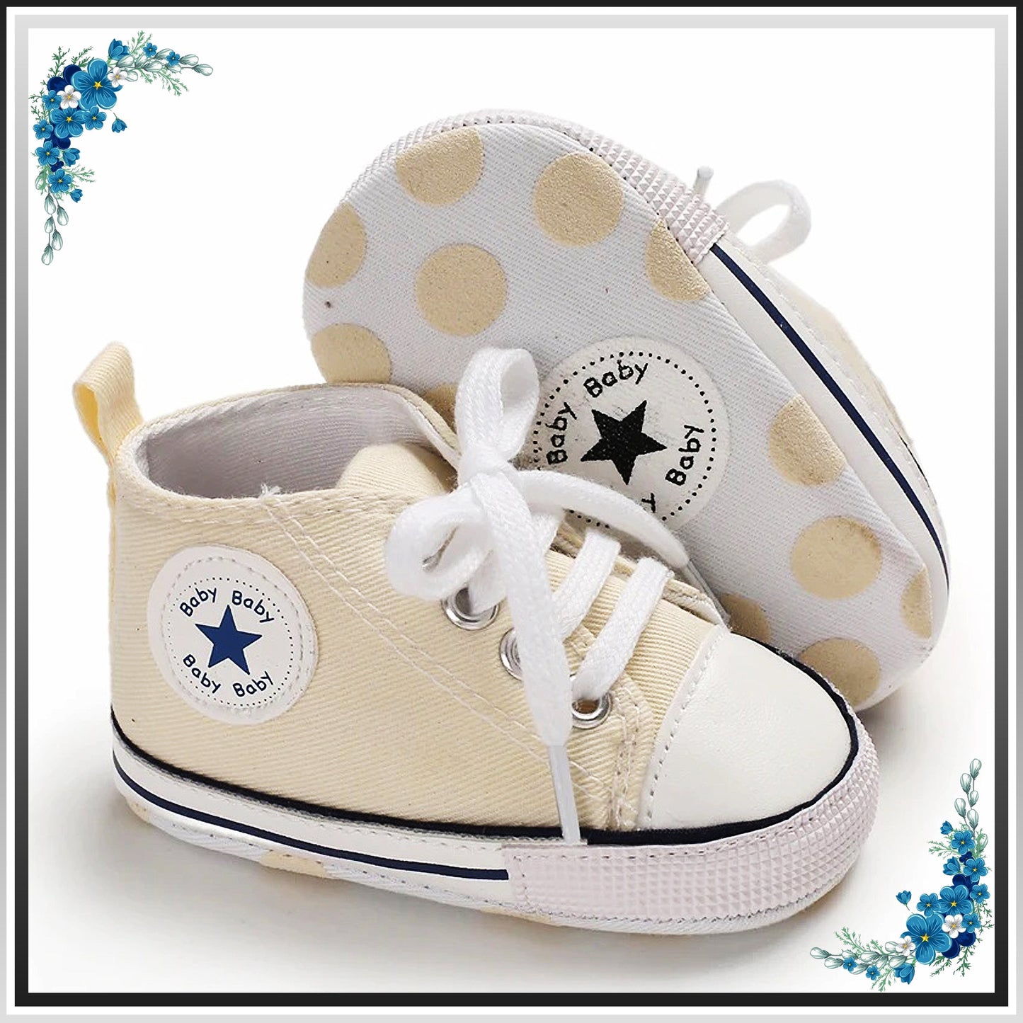 Baby Canvas Sneakers, White Baby Sneakers, First Step Shoes, like Converse, Gray Baby Shoes, Baby Girl Shoes, Baby Boy Sneakers, Baby Socks