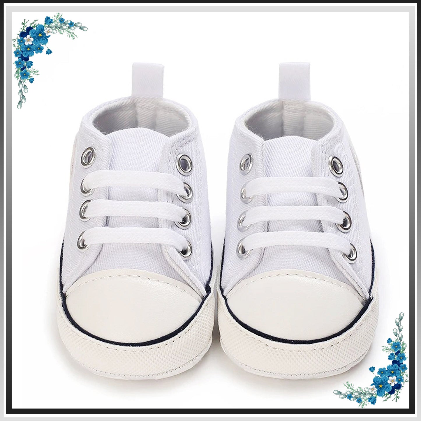 Baby Canvas Sneakers, White Baby Sneakers, First Step Shoes, like Converse, Gray Baby Shoes, Baby Girl Shoes, Baby Boy Sneakers, Baby Socks